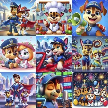 

New 5D DIY Diamond Painting kit PAW Patrol Diamond Embroidery Color Oil Painting Hand DIY Mosaic art home decoration