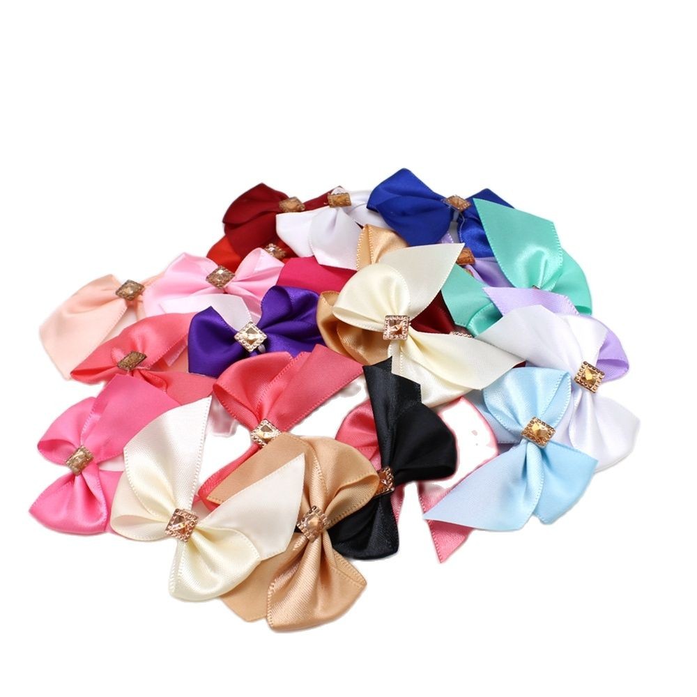 

20 50PCS 50*50mm Ribbon Bows party decoration Bows for Crafts Bowknot Handmade Craft Supplies Wedding Suppli bows craft