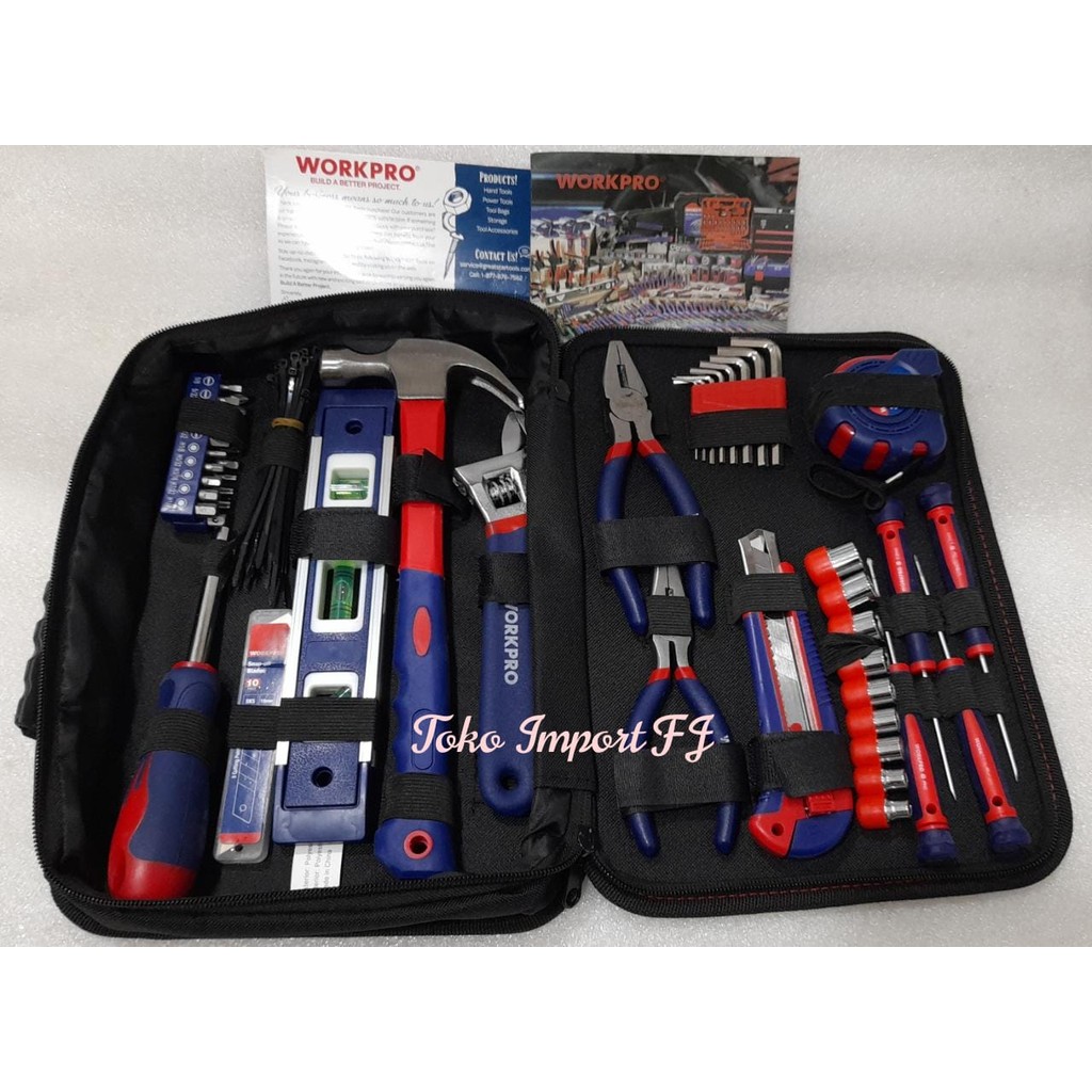 WORKPRO 100PC Tools Set Hand Household Home Knife Pliers Screwdrivers