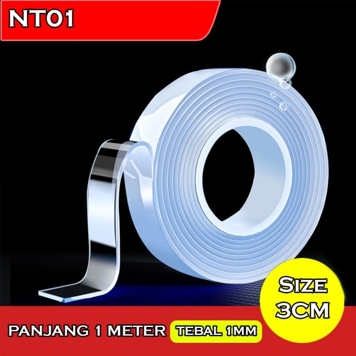 

Homify Living Nano Double Tape / Double Tape / Selotip Isolasi Bening Multifungsi - 1 MM