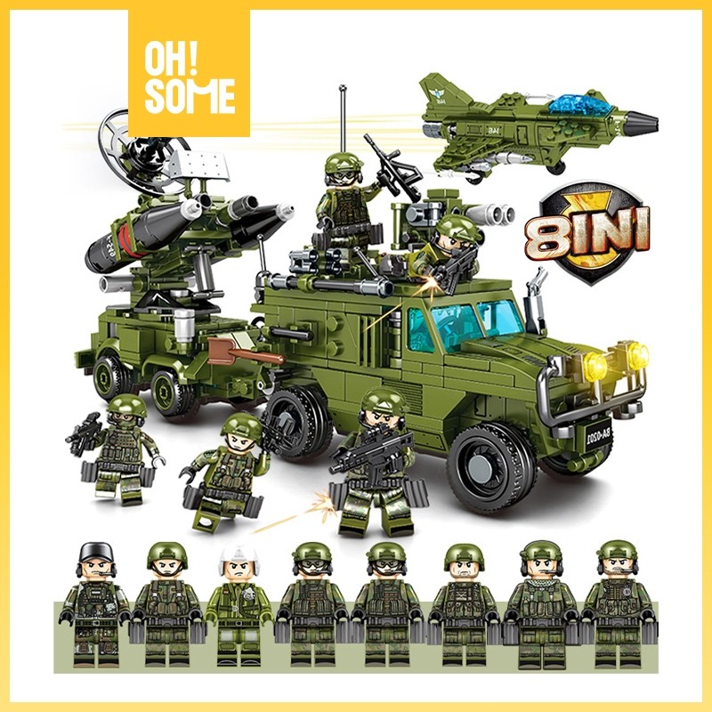 ZD99FC OHSOME  - SEMBO Building Blocks Iron Blood 8 sets Air and Ground Combat 105201-105208（Note：DI