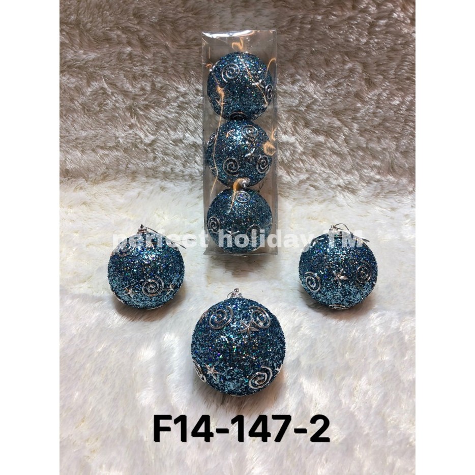 

Bola natal biru glitter 8cm, isi 3pc, F14-147-2