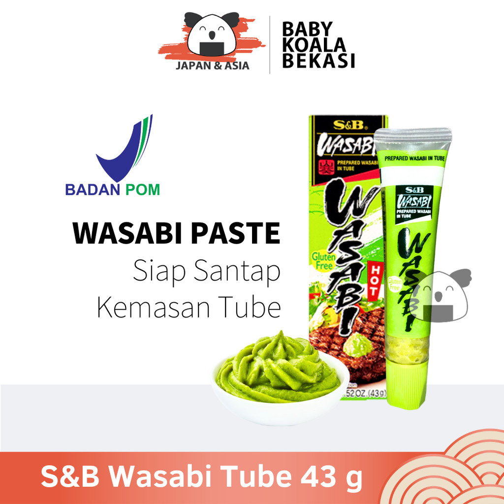 

S&B Wasabi Paste Tube Pasta Wasabi 43 g │ Horseradish Import for Sashimi Sushi - Bekasi