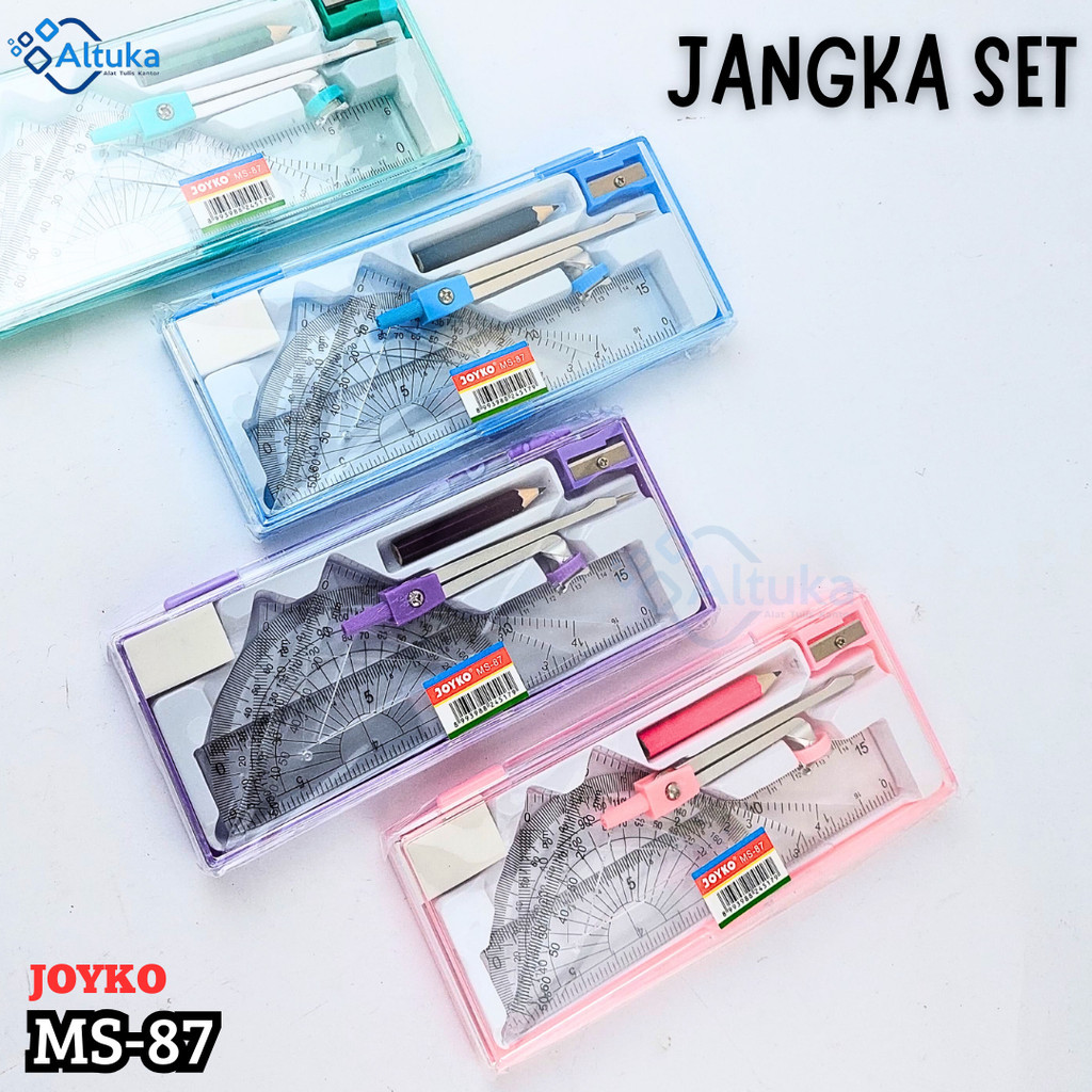 

Jangka Set / Compass Math Set / Jangka Set Joyko MS-87 Penggaris Set