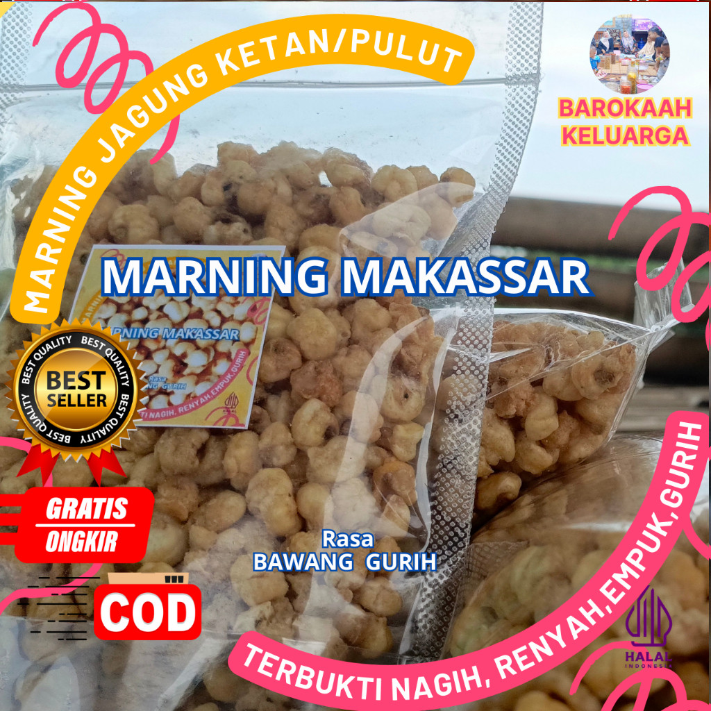 

Cemilan KLASIK MARNING Paling Sultan Premium super duper/snack premium cocok untuk anak muda Milenial VIRAL JAGUNG KETAN PULUT SEPEREMPAT KILOGRAM (250gr) GURIH ASIN TERBUKTI DAN NAGIH BANGET SPESIAL OLEH-OLEH KHAS SULAWESI