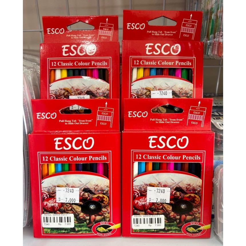 

PENSIL WARNA ESCO 12 PENDEK