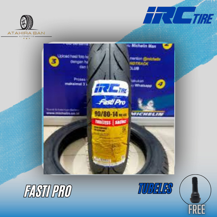 BAN IRC RACING RING 14 80/80-14 90/80-14 FASTI 2 SATUAN/SEPASANG BAN TUBELES MATIC SOFTCOMPOND