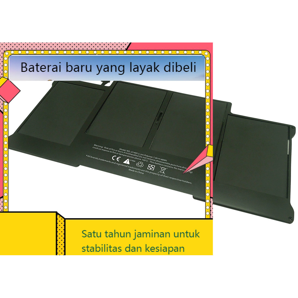Baru cocok untuk Apple MacBook Air13 A1369 A1405 A1466 A1496 baterai laptop A1405