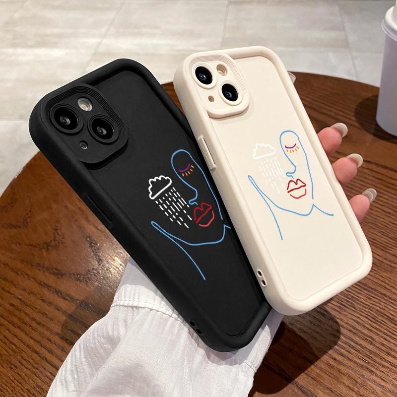 Case For OPPO A38 A31 2020 A32 A33 2020 A35 2021 A36 Soft Pro Camera Simple Line Face Kesing Hp