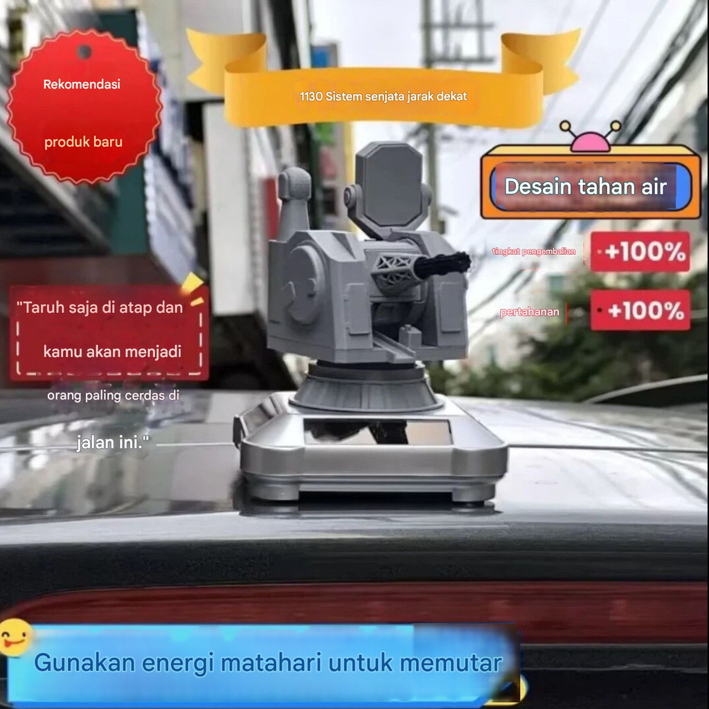 Dekorasi Mobil/Atap Meriam Close-Quarter/Dekorasi Mobil Berputar Tenaga Surya Model/Dekorasi Meriam 