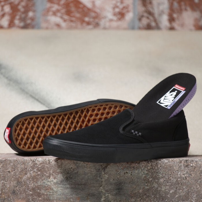 VANS SLIP ON PRO SKATE FULL BLACK BLACK ORIGINAL