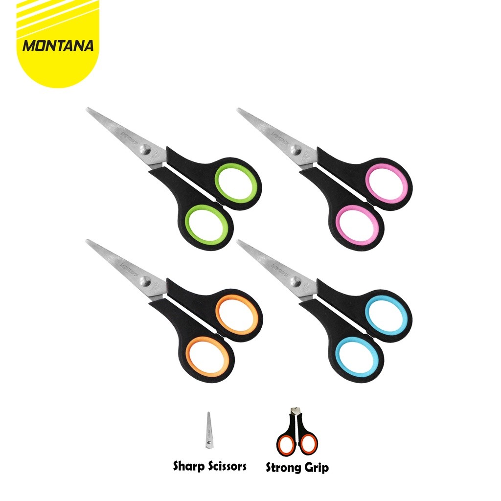 

MONTANA Scissors Gunting Stainless Steel 12 Cm Multipurpose Kuat Tajam Anti Karat STL-540/Retail
