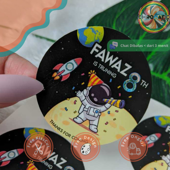 

chromatic 9-15 Cetak Sticker Label Ultah Anak Stiker Bulat Ulang Tahun Free Desain Custom Nama