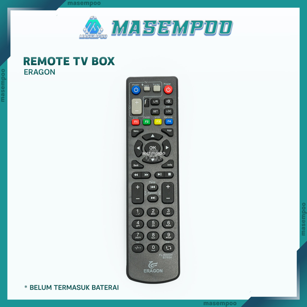 ERAGON Remote TV - Suitable untuk Android TV Box ZTE ZXV10 B860H B760H Hitam