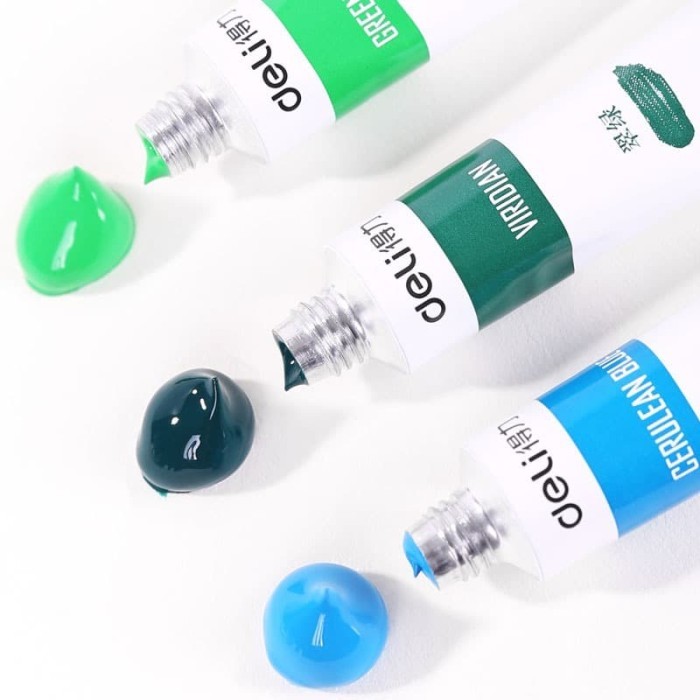 

best -Deli 24 colors acrylic paint paste delicate and the brush 73858