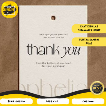 

INB 4 8-15 Print Hang Tag Olshop Custom Label Baju Hangtag Hijab Jilbab Pakaian Thrift Brand
