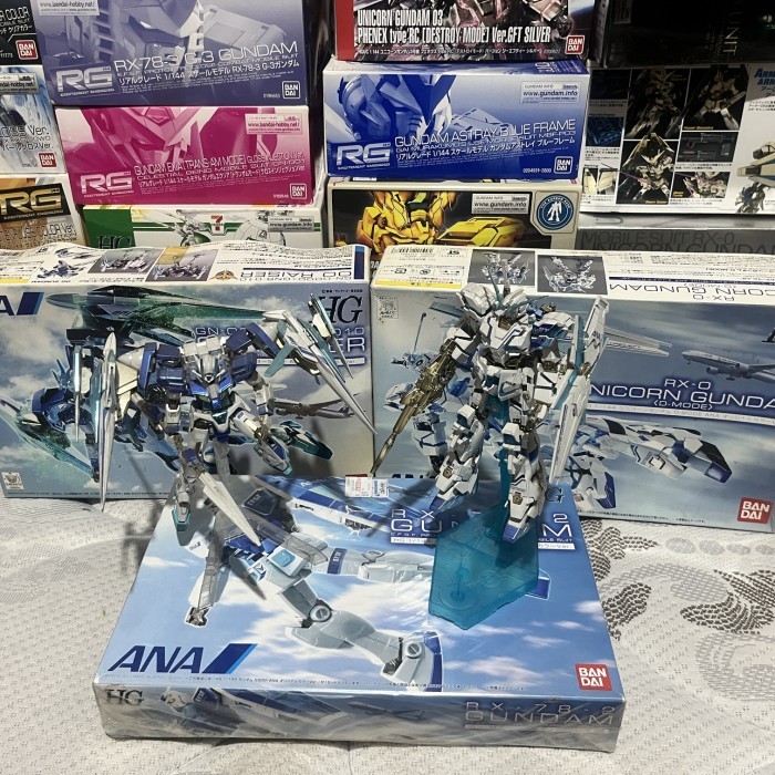 HG ANA Unicorn, 00 Raiser, RX78 gundam paket