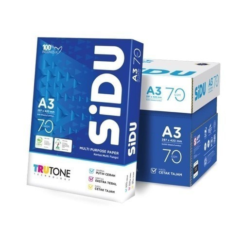 

(RIM; 500 LEMBAR) KERTAS HVS SIDU A3 70 GSM