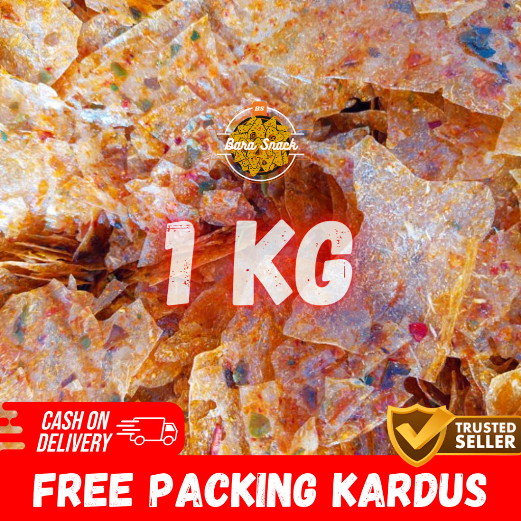 

[ 1KG ] Keripik Kaca Pedas Daun Jeruk / Kripca Kabitha / Camilan Snack Kiloan Murah -K