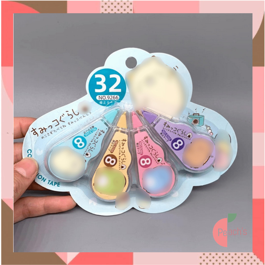 

PEACHs - S5740 Penghapus Pulpen Roll Correction Tape / Tipe X Pita / Tipex Set 4pcs / Tipex Lucu / 4 Pcs Coreection Tape