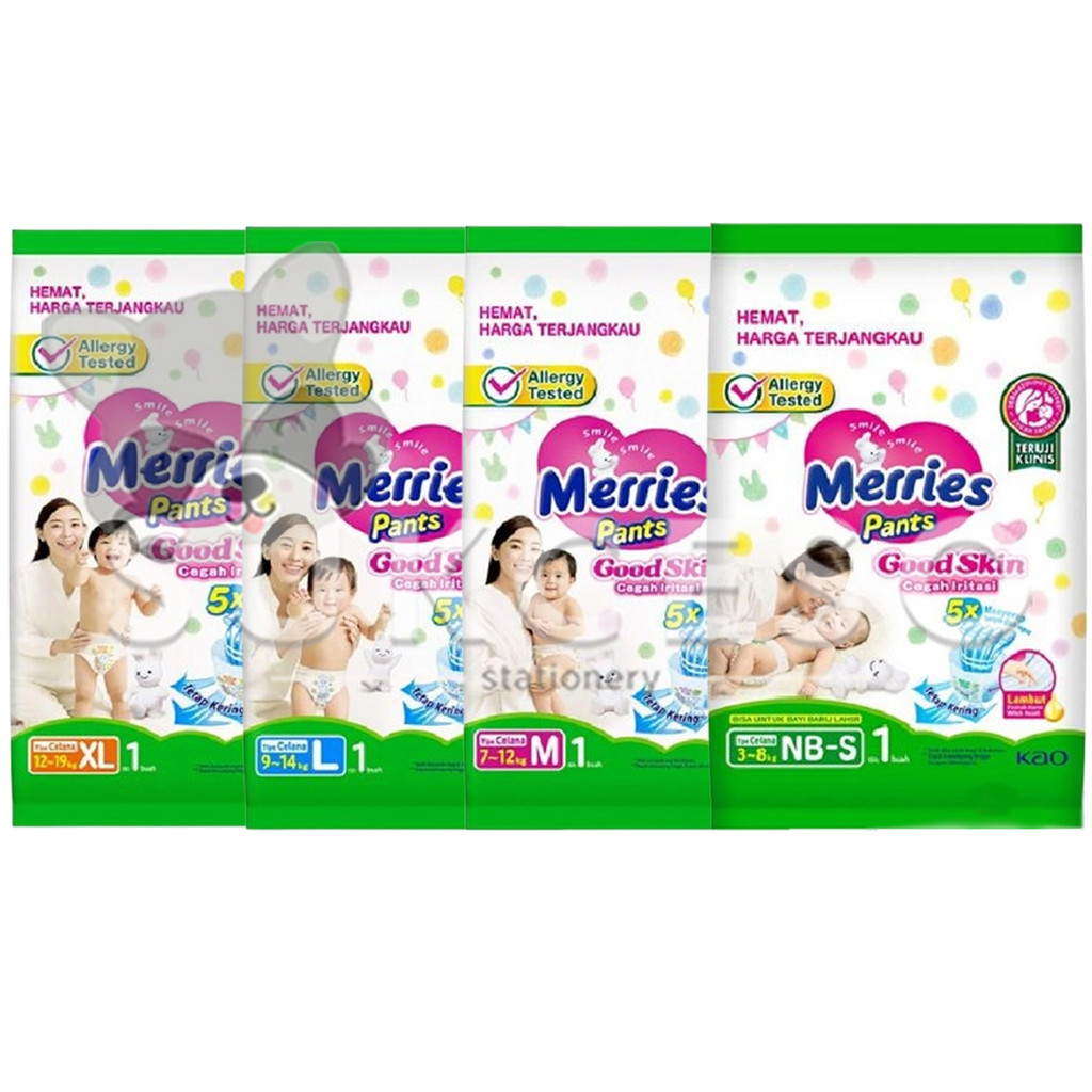 Merries Pants Good Skin - Popok Celana Bayi SATUAN