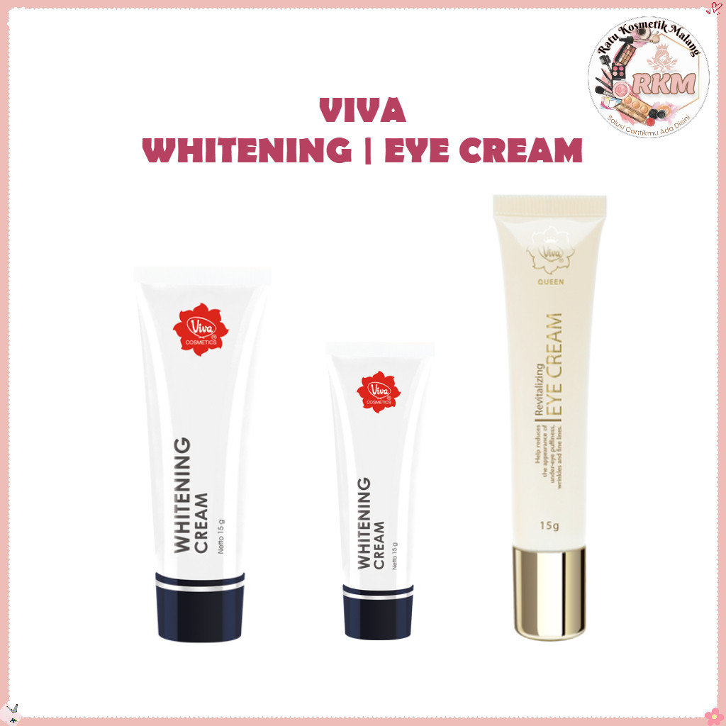 VIVA Whitening Cream | Eye Krim | Penghilang Flek Wajah Mata Panda Kantung 15g 40g