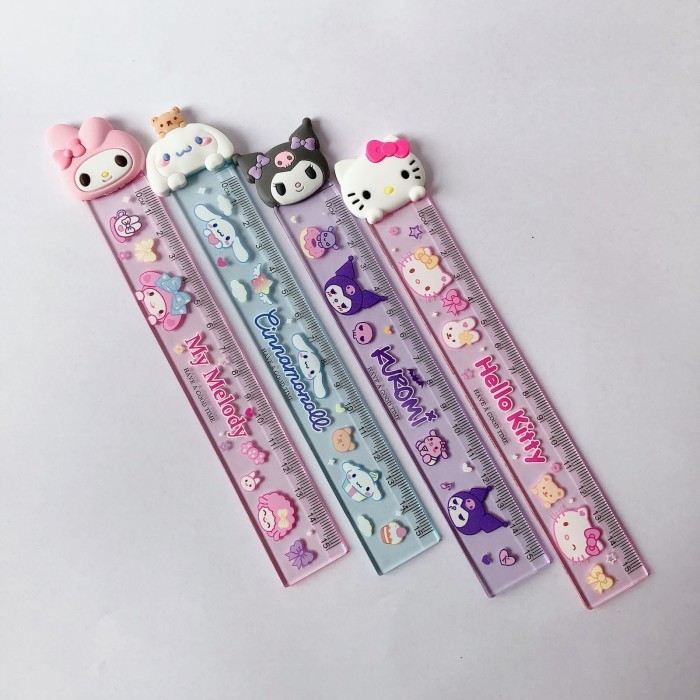 

Sanrio Ruler Penggaris Sanrio Alat Tulis Alat Ukur Lucu Kartun 15cm
