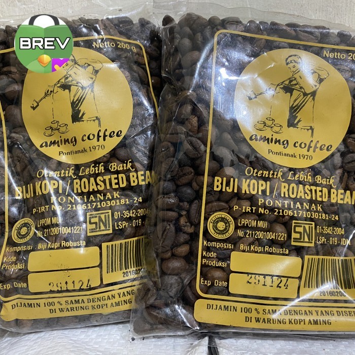 

Biji Kopi Robusta AMING COFFEE aming khas pontianak roasted bean - 200gram