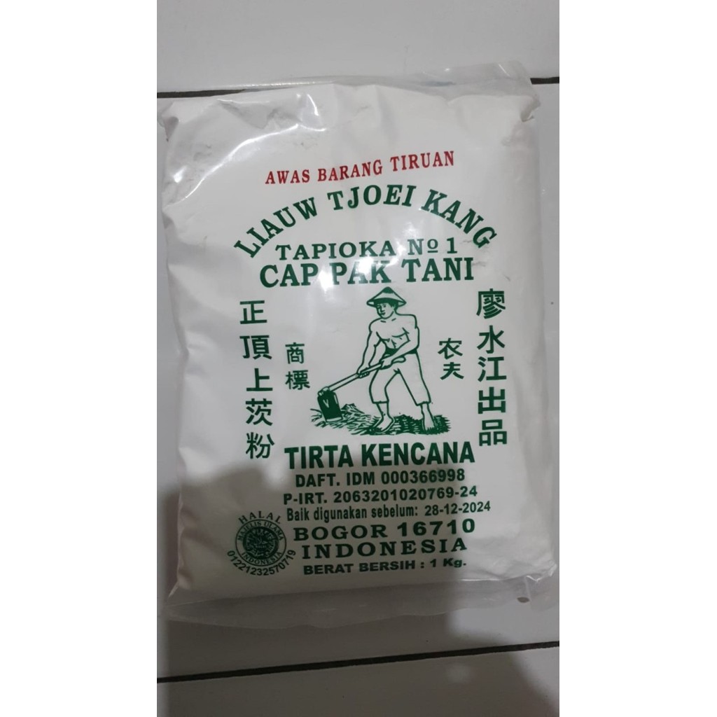 

Sagu Tani cap Pak Tani Tepung Tapioka / Liauw Tjoei Kang 1 kg 1000gr