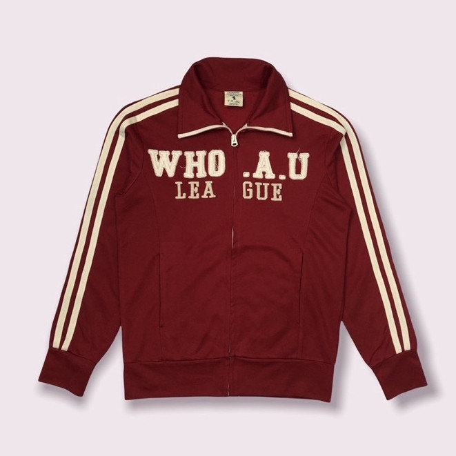 MAKEYOUSHOP Jaket WHO AU Tracktop Casual Zipper Pria Wanita /Jaket STM Who League California Premium