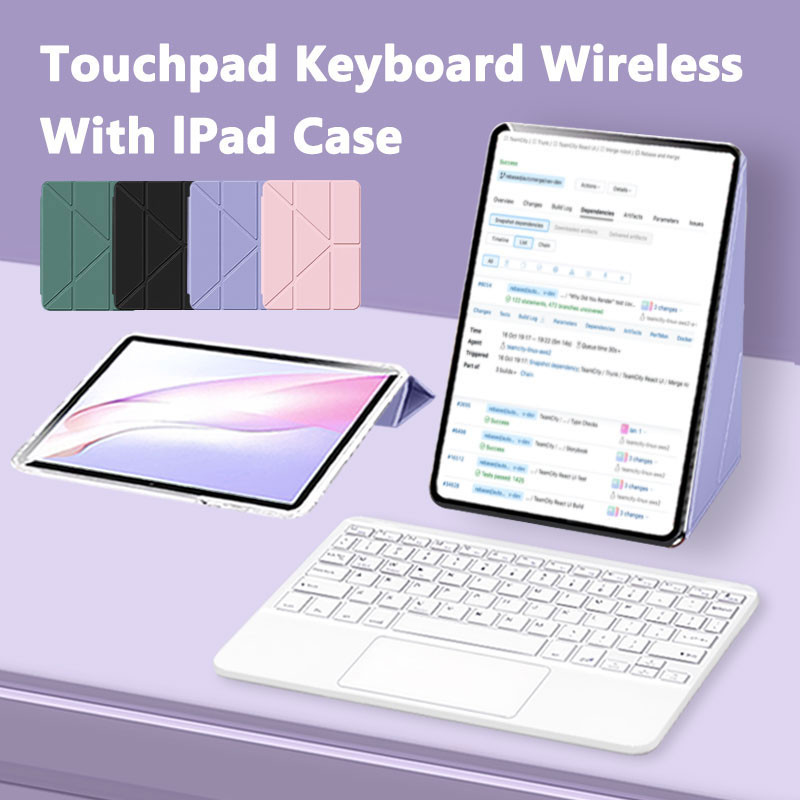 iPad Case Keyboard Set For Gen 7/8/9/10/11/Pro10.5/11 Wireless Keyboard with Touchpad iPad Air 3/4/5