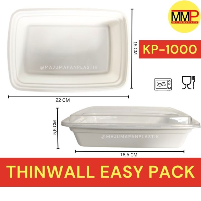Thinwall EASY PACK Putih 1000 ml isi 50 pcs
