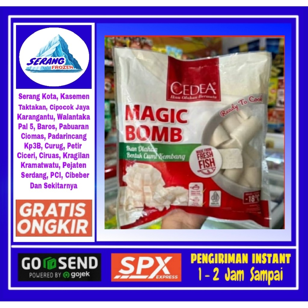 

CEDEA Magic Bomb 450g, Olahan ikan Bentuk kembang Cumi Mekar, Serang Frozen
