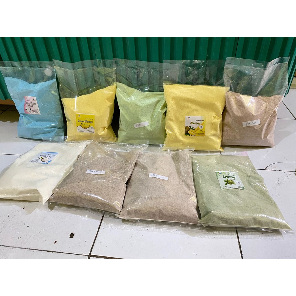 

TERLARIS - BUBUK MINUMAN 1 KG KUALITAS PREMIUM MERK FAMILIA GRUF ALL VARIAN RASA KEMASAN TRANSPARAN