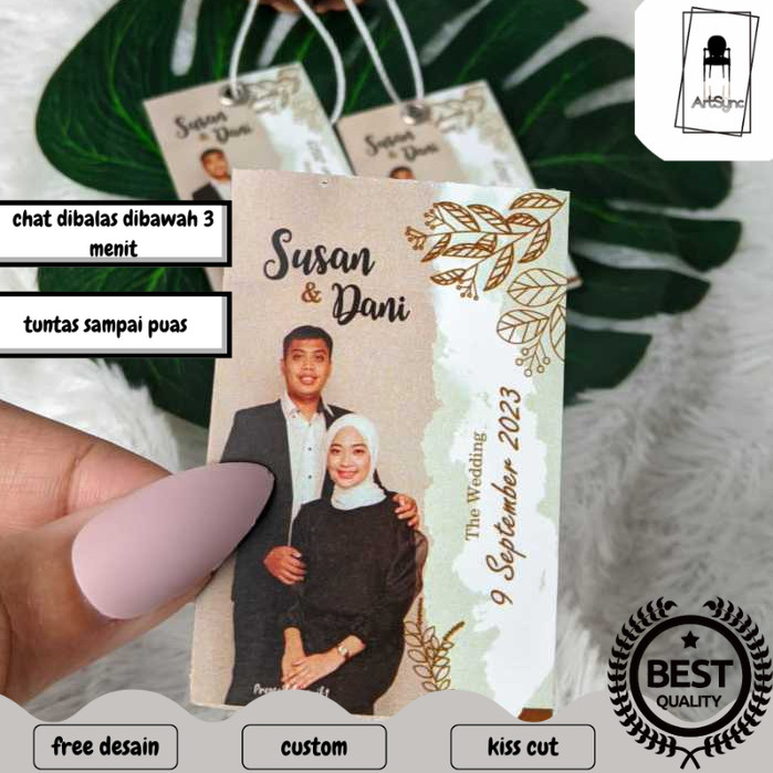 

Syncart Hangtag Wedding Souvenir Hang Tag Label Custom Pernikahan Ucapan Nikah Free Desain