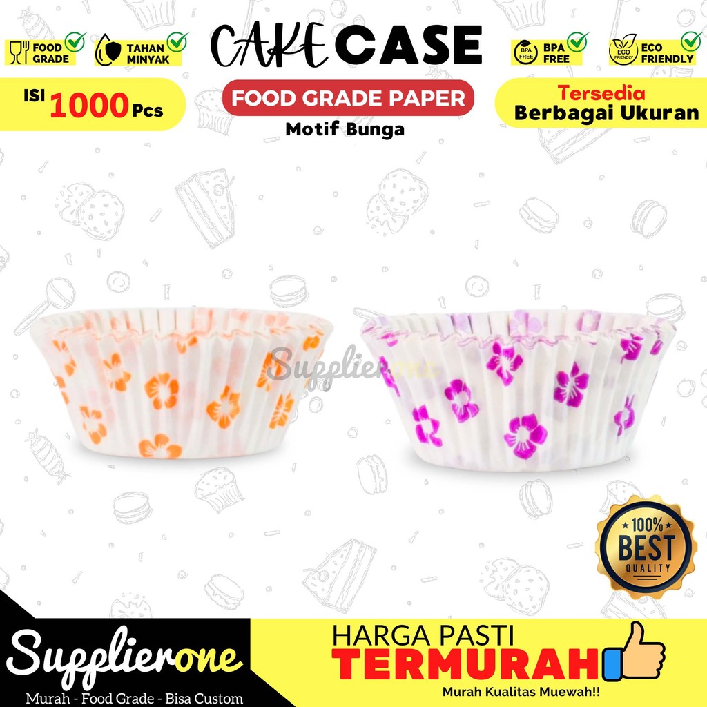 Cake Case Motif / Kertas Kue Cupcake Motif Isi 1000 / Cup Kue / Mangkuk Kue