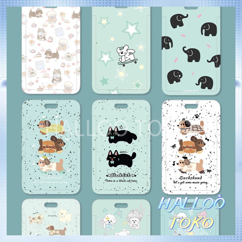 

【Diskon Lebaran】ID CARD HOLDER MOTIF KAWAII TEMPAT KARTU PHOTOCARD PHOTO CARD Pelindung + Tali,Hewan-hewan Bergrafiti