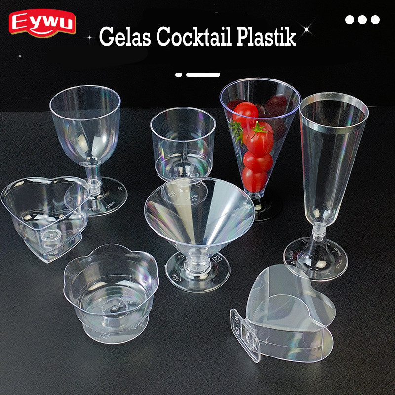 TN17 Eywu Gelas Wine Glass Plastik / Gelas Cocktail Plastik