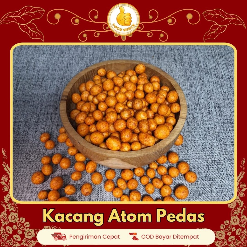 

Yogu Snack Kacang Atom Pedas Isi Kacang - Renyah Gurih, Bikin Ketagihan Camilan Kemasan 250gram dan 500gr