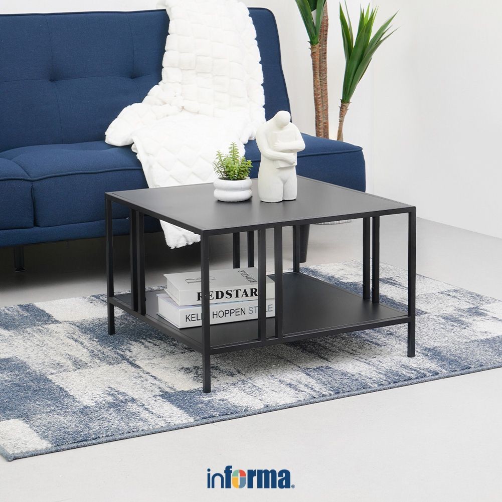 Informa Spencer Meja Tamu Square Coffee Table Meja Ruang Tamu Serbaguna Meja Sofa Persegi Furniture 