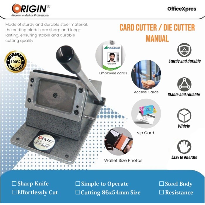 

New Collection Alat Pemotong ID Card / Plong ID Card / PVC Card Cutter OCC-55 Origin