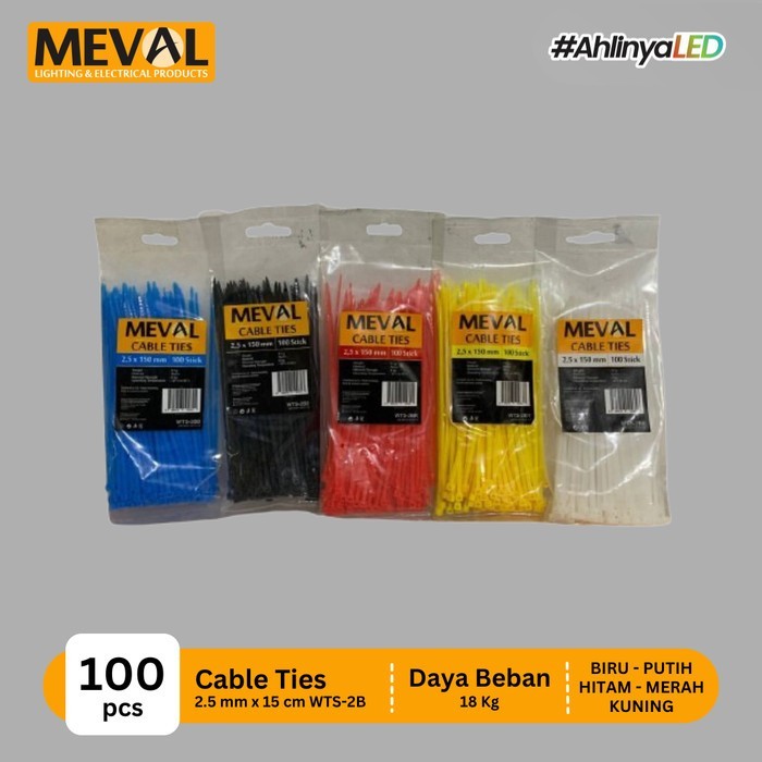 

MEVAL Kabel Ties 2,5mm Cable Ties 15cm isi 100pcs