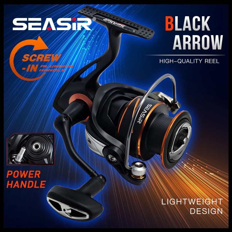 PROMO [OFFICIAL] SEASIR BLACK ARROW Reel Pancing Power Handle Reel Spinning 1000-3000 Reel Pancing P