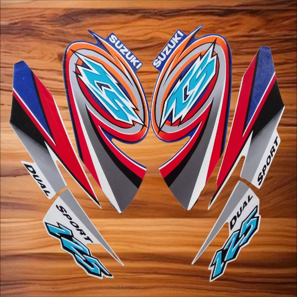 STIKER STRIPING LIS LES POLET BODY MOTOR TS 125 2004 2005