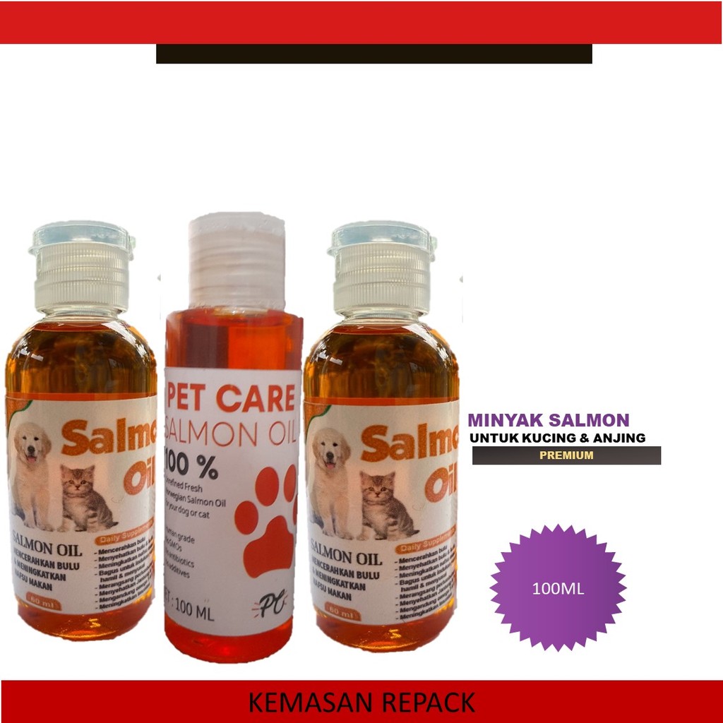 Salmon Oil / minyak salmon Anjing & Kucing / Minyak Ikan Salmon untuk Anjing & Kucing