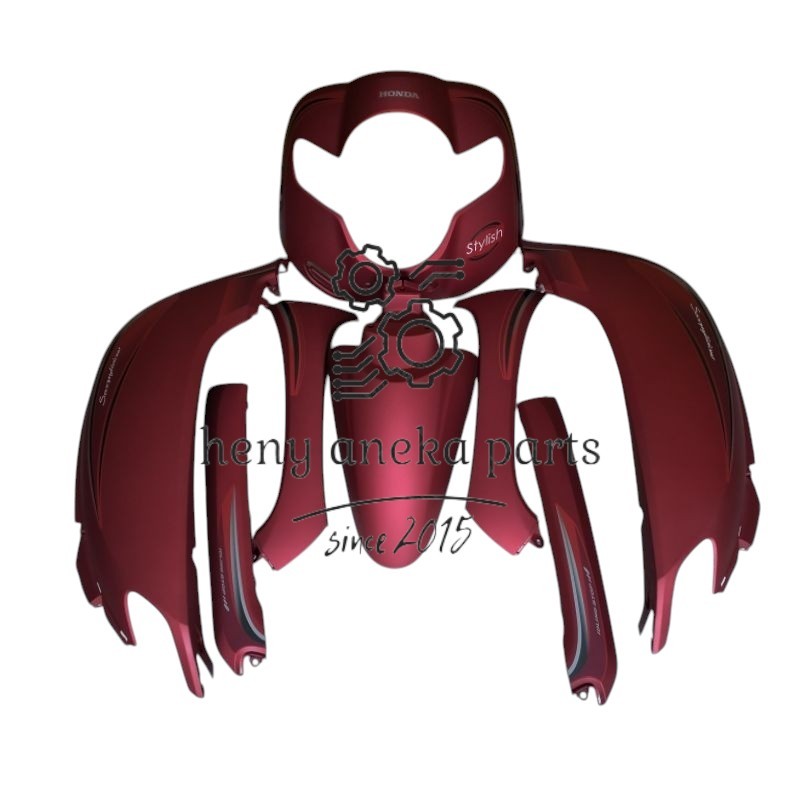 Body set  scoopy esp 2018 merah doff.