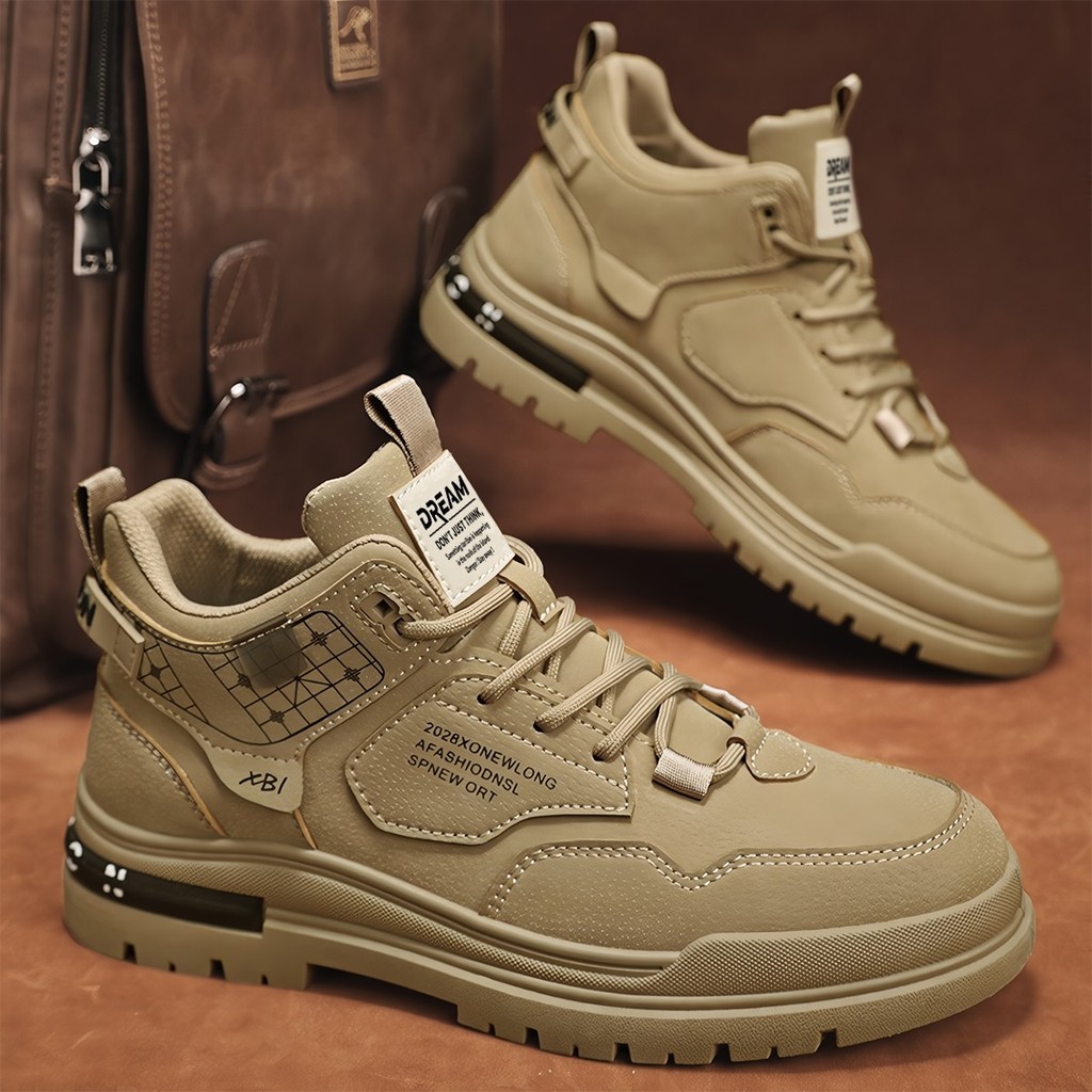 Sepatu Pria Hiking Kasual Sneakers Anti Slip Sepatu Lari Olahraga Cowok LV0687