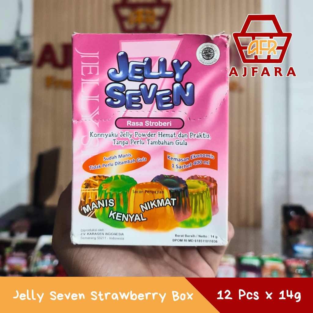 

Jelly Seven Rasa Stroberi Manis Kenyal Strawberry/Kelapa Muda/Leci/Jeruk Box 12x14 gram dan Coklat Box 12x15 gram