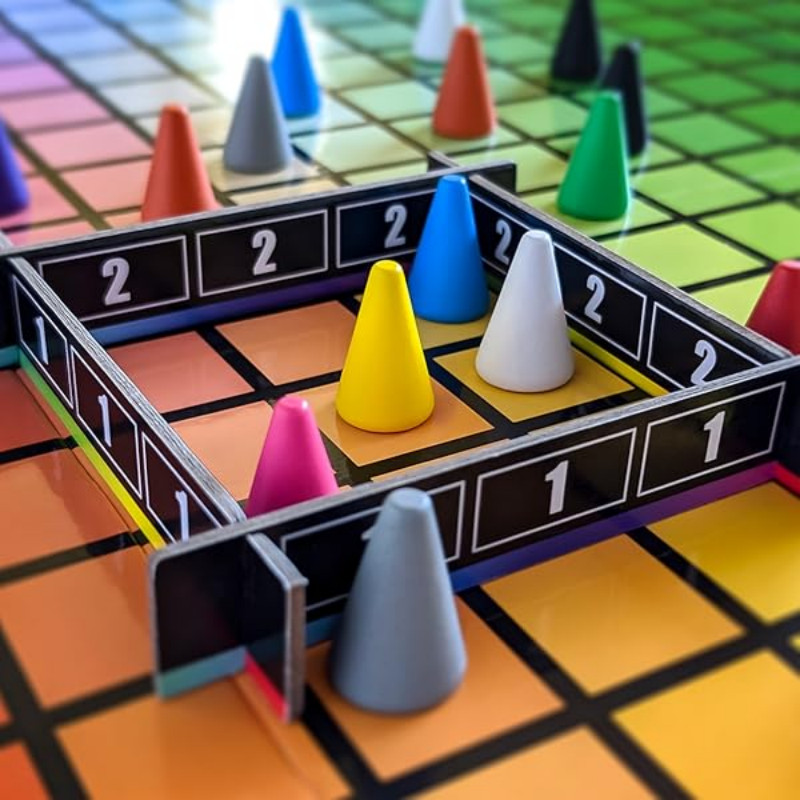 HUES and CUES - Vibrant Color Guessing Board Game for 3-10 Players Ages 8+, Connect Clues and Guess 