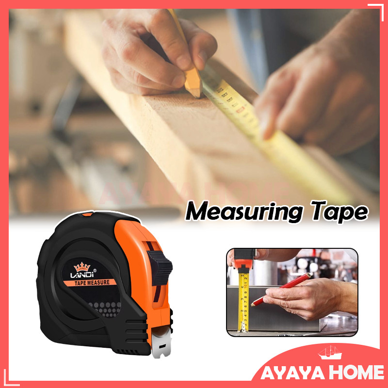 Meteran Tukang Bangunan Lapis Karet /3M/ 5M/10M Meteran Tukang/ Tape Measure